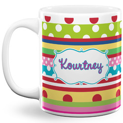 Ribbons 11 Oz Coffee Mug - White (Personalized)