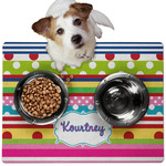 Ribbons Dog Food Mat - Medium w/ Name or Text