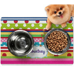 Ribbons Dog Food Mat - Small w/ Name or Text