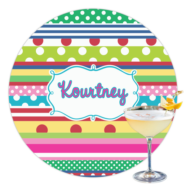 Custom Ribbons Printed Drink Topper - 3.5" (Personalized)