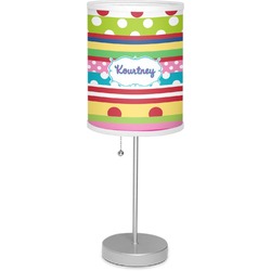 Ribbons 7" Drum Lamp with Shade Polyester (Personalized)