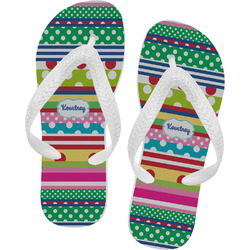 Ribbons Flip Flops - Large (Personalized)