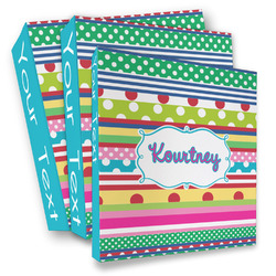 Ribbons 3 Ring Binder - Full Wrap (Personalized)