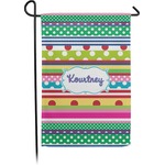 Ribbons Small Garden Flag - Double Sided w/ Name or Text