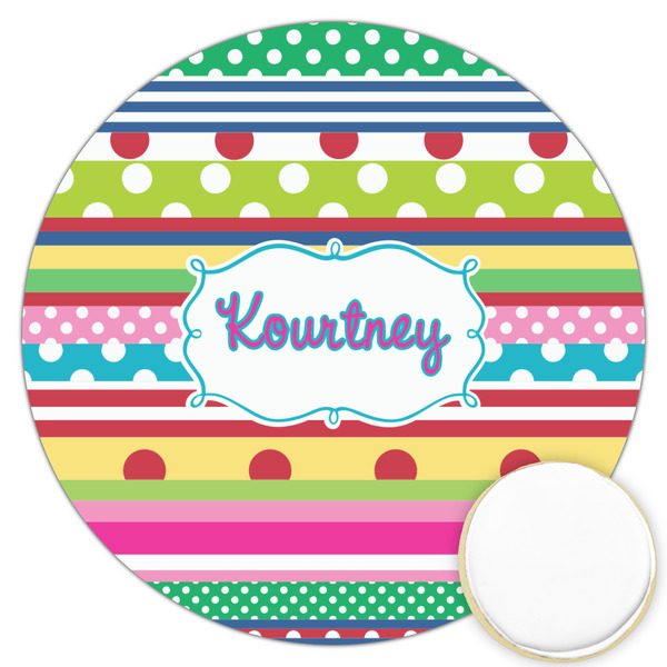 Custom Ribbons Printed Cookie Topper - 3.25" (Personalized)