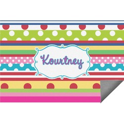 Ribbons Indoor / Outdoor Rug - 6'x8' w/ Name or Text