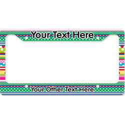 Ribbons License Plate Frame - Style B (Personalized)