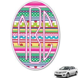 Ribbons Monogram Car Decal (Personalized)