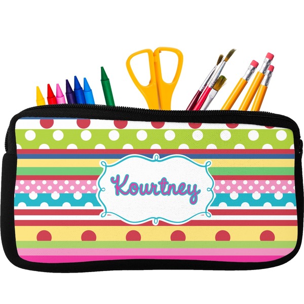 Custom Ribbons Neoprene Pencil Case (Personalized)