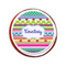 Ribbons Printed Icing Circle - Small - On Cookie