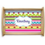 Ribbons Natural Wooden Tray - Small (Personalized)