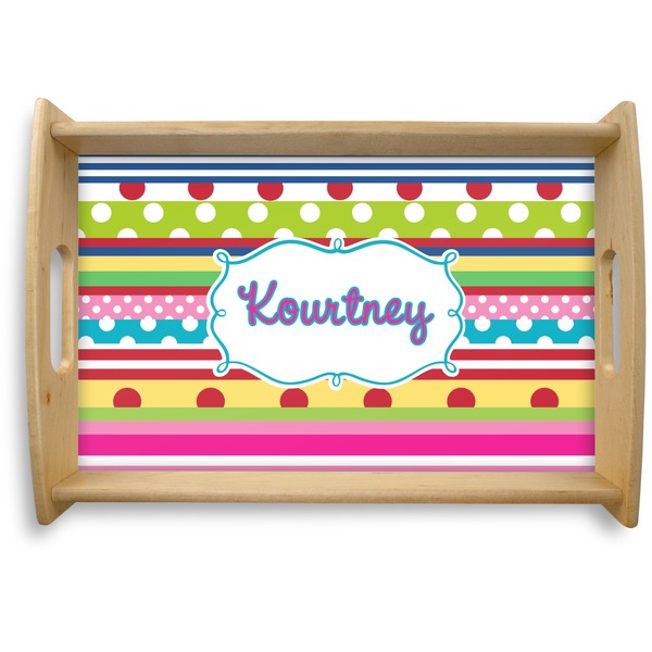 Custom Ribbons Natural Wooden Tray - Small (Personalized)