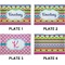 Ribbons Set of Rectangular Appetizer / Dessert Plates (Approval)