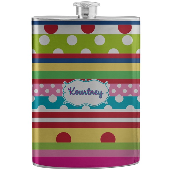 Custom Ribbons Stainless Steel Flask (Personalized)