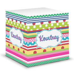 Ribbons Sticky Note Cube (Personalized)