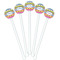 Ribbons White Plastic 5.5" Stir Stick - Fan View