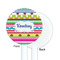 Ribbons White Plastic 5.5" Stir Stick - Single Sided - Round - Front & Back