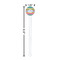 Ribbons White Plastic 7" Stir Stick - Round - Dimensions