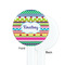 Ribbons White Plastic 7" Stir Stick - Single Sided - Round - Front & Back