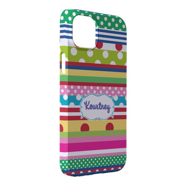 Custom Ribbons iPhone Case - Plastic - iPhone 14 Plus (Personalized)