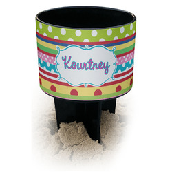 Ribbons Black Beach Spiker Drink Holder (Personalized)