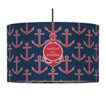 All Anchors 12" Drum Pendant Lamp - Fabric (Personalized)