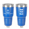 All Anchors 30 oz Stainless Steel Ringneck Tumbler - Blue - Double Sided - Front & Back