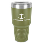 All Anchors 30 oz Stainless Steel Tumbler - Olive - Single-Sided (Personalized)