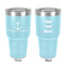 All Anchors 30 oz Stainless Steel Ringneck Tumbler - Teal - Double Sided - Front & Back