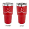 All Anchors 30 oz Stainless Steel Ringneck Tumblers - Red - Double Sided - APPROVAL