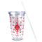 All Anchors Acrylic Tumbler - Full Print - Front straw out