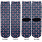 All Anchors Adult Crew Socks - Double Pair - Front and Back - Apvl