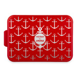 All Anchors Aluminum Baking Pan with Red Lid (Personalized)