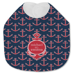 All Anchors Jersey Knit Baby Bib w/ Couple's Names