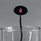 All Anchors Black Plastic 7" Stir Stick - Oval - Main