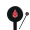 All Anchors Black Plastic 7" Stir Stick - Round - Closeup