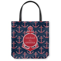 All Anchors Canvas Tote Bag - Small - 13"x13" (Personalized)