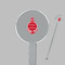 All Anchors Clear Plastic 7" Stir Stick - Round - Closeup