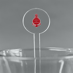 All Anchors 7" Round Plastic Stir Sticks - Clear (Personalized)