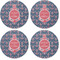 All Anchors Coaster Round Rubber Back - Apvl