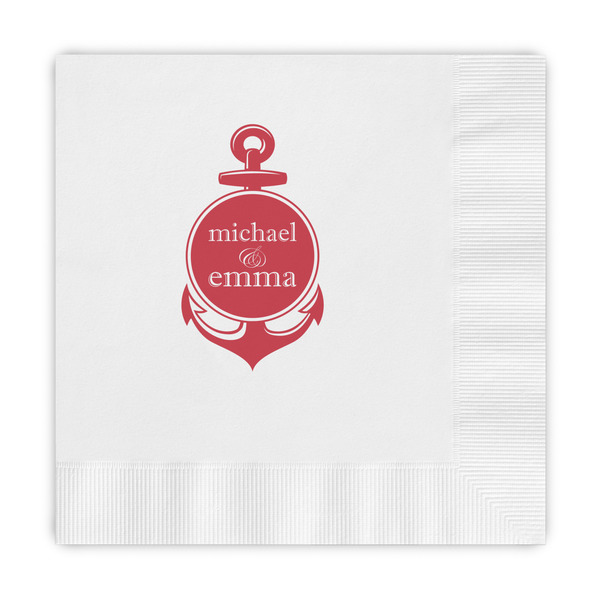 Custom All Anchors Embossed Decorative Napkins (Personalized)