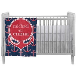 All Anchors Crib Comforter / Quilt (Personalized)