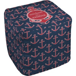 All Anchors Cube Pouf Ottoman - 13" (Personalized)