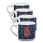 All Anchors Double Shot Espresso Cups - Set of 4 (Personalized)