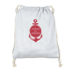 All Anchors Drawstring Backpack - Sweatshirt Fleece - Single Sided (Personalized)