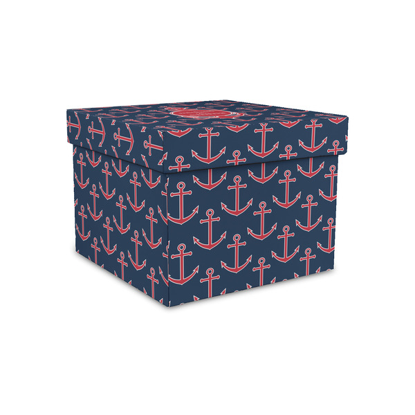 Custom All Anchors Gift Box with Lid - Canvas Wrapped - Small (Personalized)