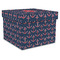 All Anchors Gift Boxes with Lid - Canvas Wrapped - X-Large - Front/Main