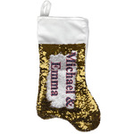 All Anchors Reversible Sequin Stocking - Gold (Personalized)