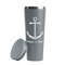 All Anchors Grey RTIC Everyday Tumbler - 28 oz. - Lid Off