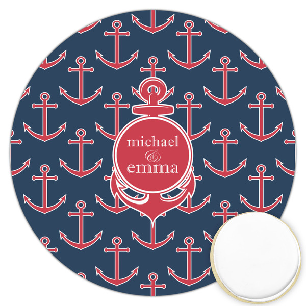 Custom All Anchors Printed Cookie Topper - 3.25" (Personalized)